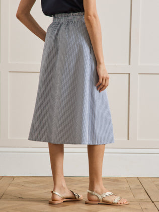 Jupe longue coton rayé femme