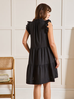 Robe volantée sans manches femme