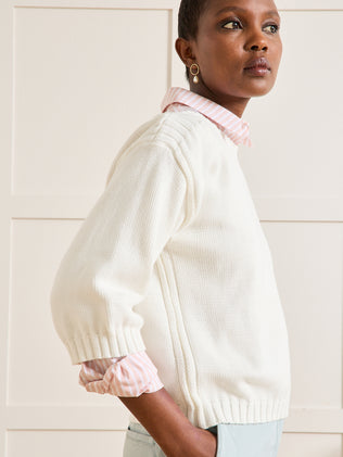 Pull col bateau femme en coton
