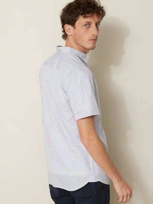 Chemise manches courtes Regular Fit homme popeline carreaux