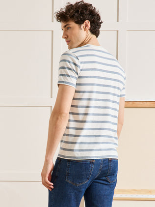 T-shirt rayé homme coton biologique