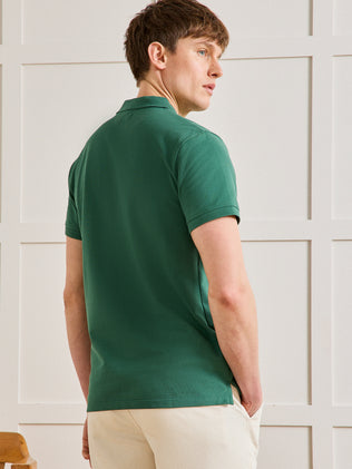 Polo uni maille piquée homme coton biologique