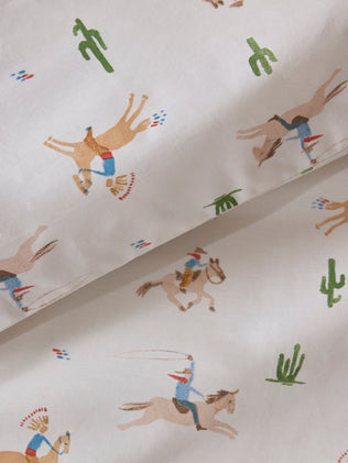 Percale cotton duvet cover "Far West"