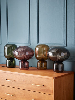 Louise lamp in tinted glass