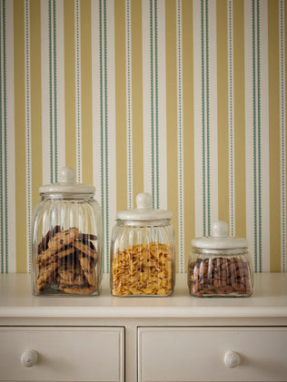 Large glass and ceramic candy dish
