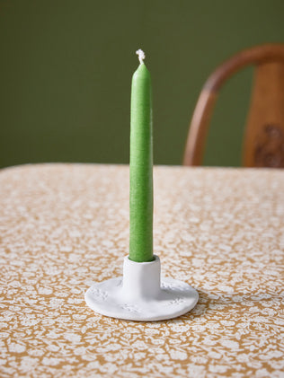 Leafy ceramic candleholder