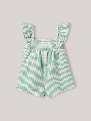 Combinaison courte rayée Bébé