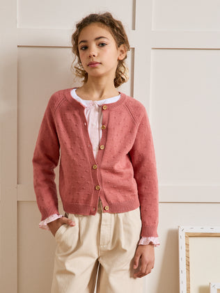 Girl's patterned cardigan
