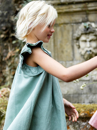 Girl's linen and cotton Gabrielle dress - Poem Bridal Party