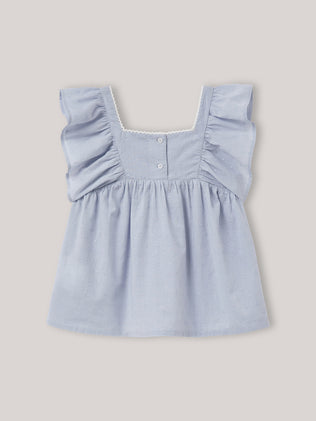 Blouse Fille en plumetis brodé