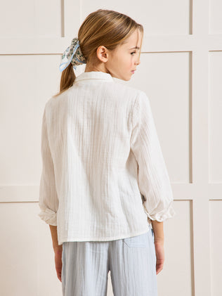 Girl's organic cotton gauze shirt