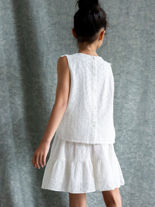 Blouse Fille broderie anglaise