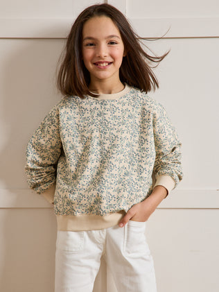 Girl's Olivia print organic cotton sweatshirt