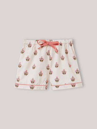 Girl's poplin pyjamas with Ashley print and shorts