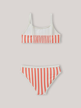 Girl's striped 2-piece swimsuit