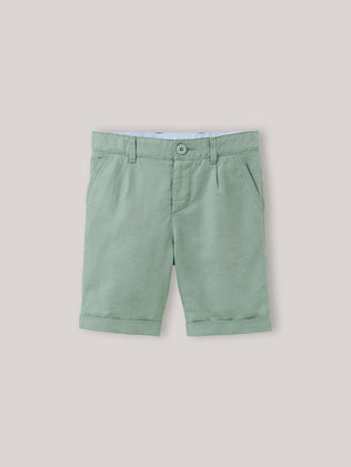 Linen/cotton Bermuda shorts - Partywear and Bridal Collection