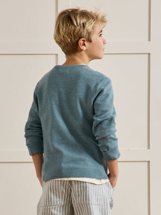 Boy's sweater in a patterned knit