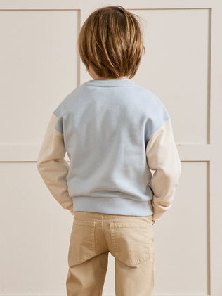 Boy's colorblock organic cotton sweatshirt