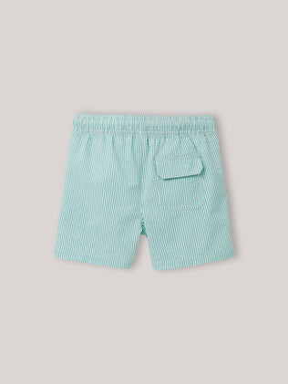 Boy's seersucker bathing shorts