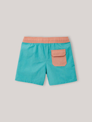 Boy's colorblock bathing shorts