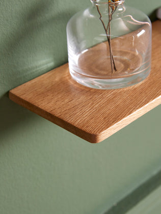 Wooden wall shelf